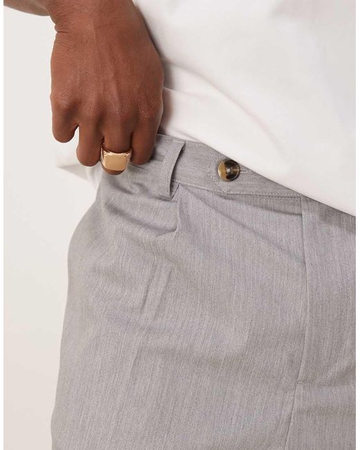 ASOS Natural Straight Fit Smart Shorts for men