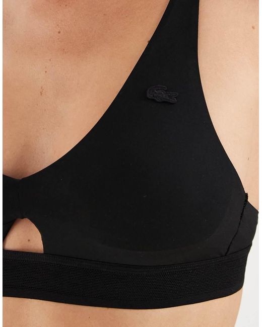 Lacoste Black Microfibre Cut Out Bra