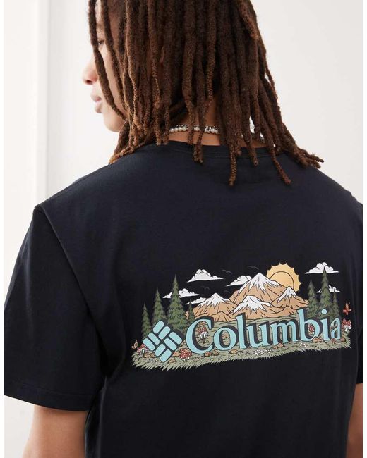 Columbia Black Talbert Ridge Short Sleeve Graphic T-shirt for men