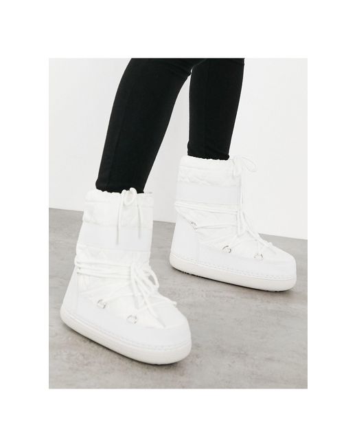 Truffle Collection Snow Boots in White | Lyst Australia