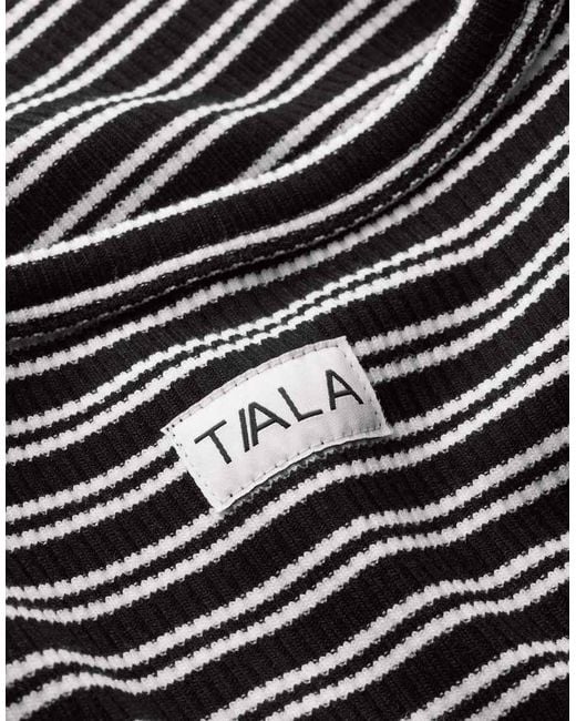 Tala Blue Striped Knit Singlet