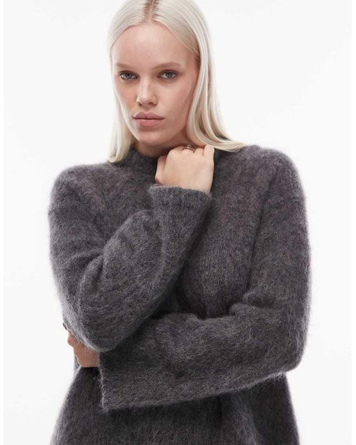 & Other Stories Gray Mohair Super Soft Hairy Knit Sweater