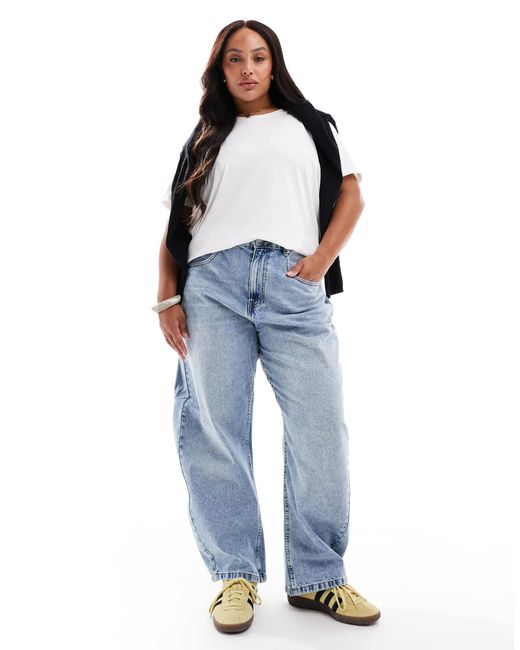 Asos design curve - jean large - clair ASOS en coloris Blue