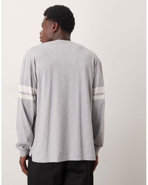 ARKET – langärmliges oberteil aus jersey in Gray für Herren