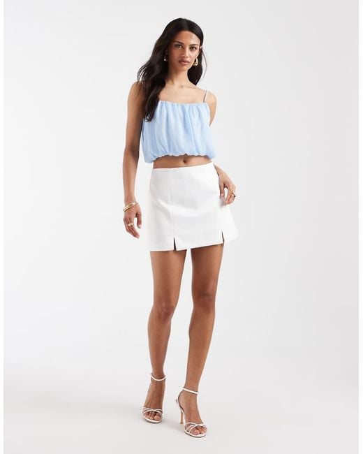 ASOS Blue Chiffon Bubble Cami Top