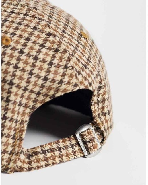 KTZ Natural Ny Yankees 9forty Houndstooth Checked Cap for men