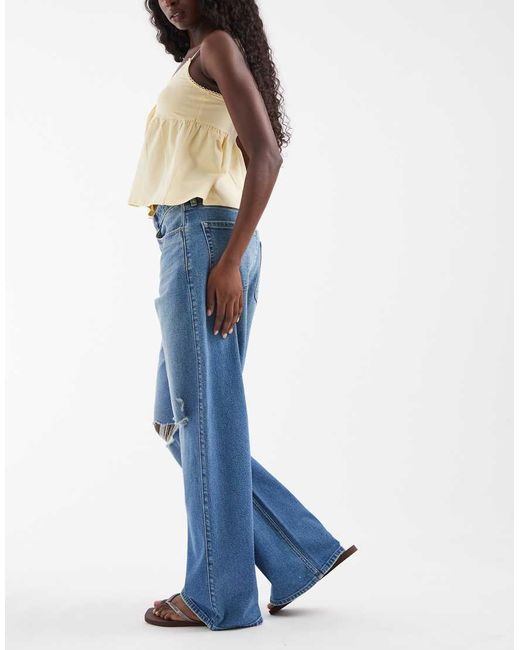 Hollister Blue High Rise baggy Jeans