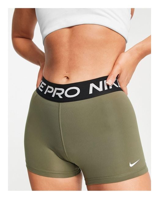 Nike Green Nike Pro Training 365 3-inch Shorts
