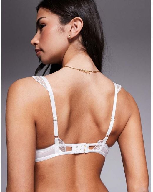 Bluebella White Gabriella Floral Embroidered Wired Bra