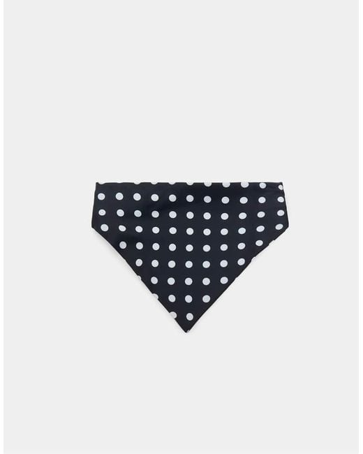Stradivarius Blue Polka Dot Triangular Headscarf