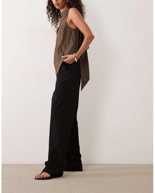 ASOS Black Slim Straight Trousers