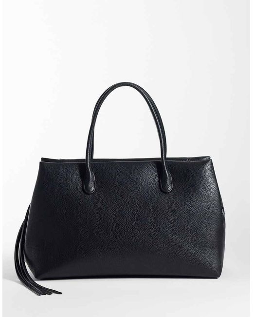 Gina Tricot Black Pu Tote Bag
