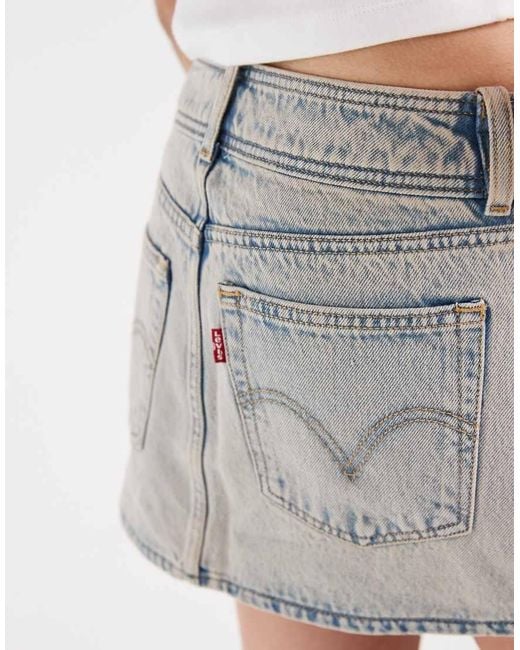 Levi's White Belted Mini Skirt