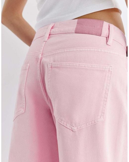 Pull&Bear Pink Barrel Jeans