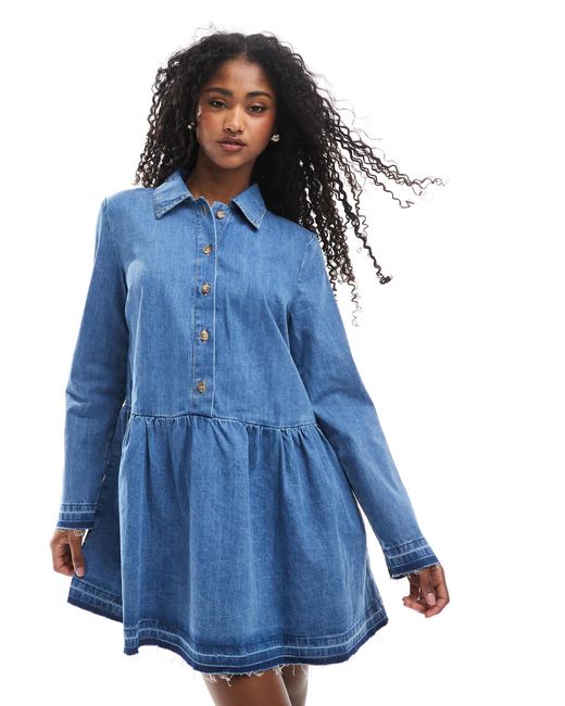 ASOS Blue – mini-hängerkleid