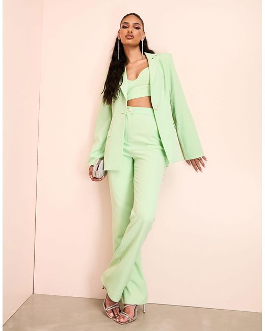 ASOS Green Single Breasted Tailored Suit Blazer