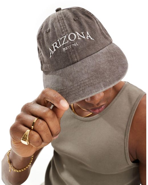 Only & Sons Brown Arizona Baseball Cap for men