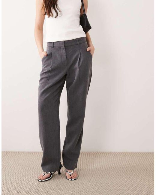 Abercrombie & Fitch Natural High Rise Quinn Tailored Trousers