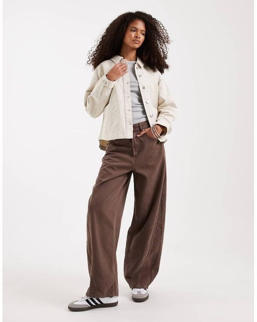 Vero Moda Brown Denim Shacket With Front Pockets