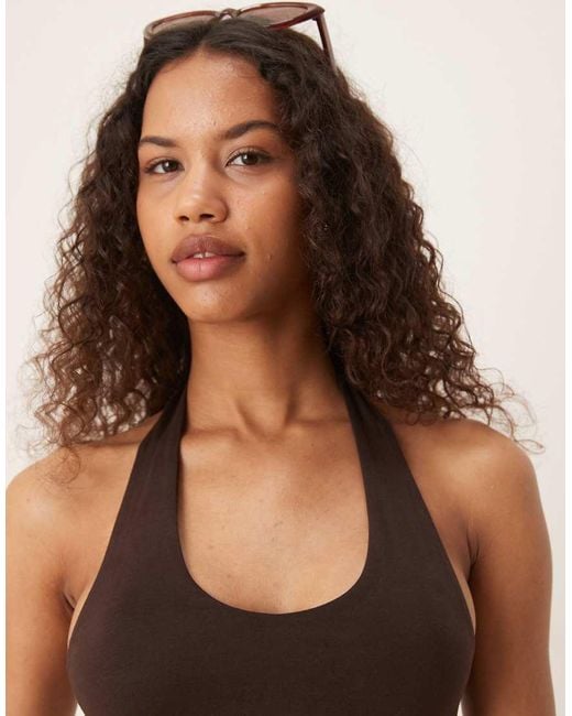 Gina Tricot White Halterneck Top