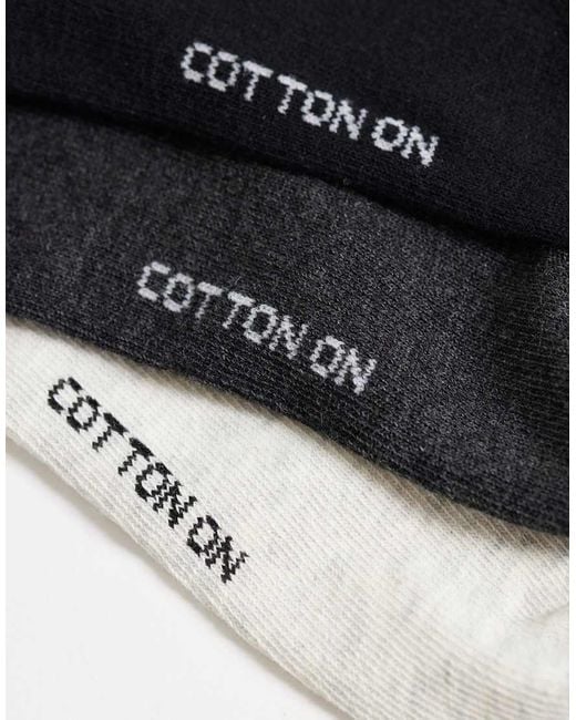 Cotton On White 5pk Ankle Socks