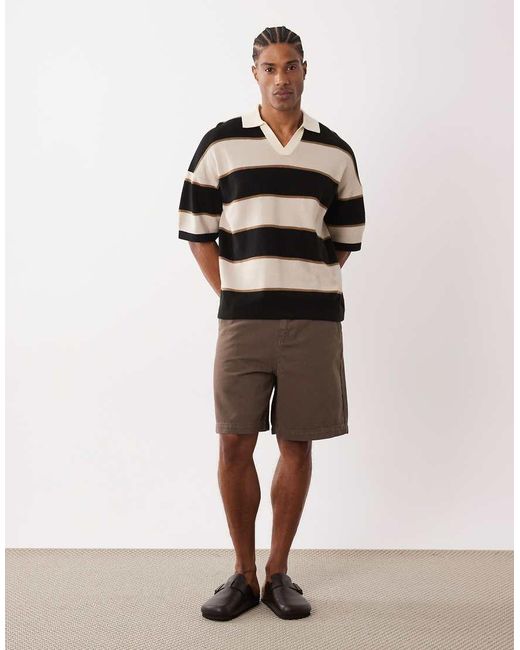 ASOS Brown Mid Length Jort for men
