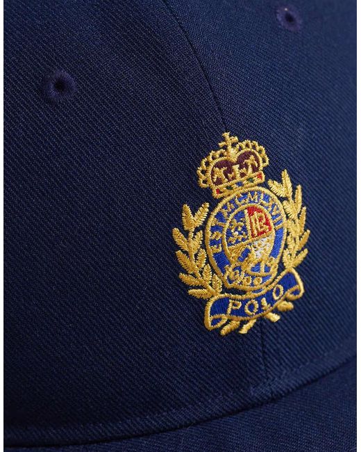 Polo Ralph Lauren Blue Crest Logo Baseball Cap for men