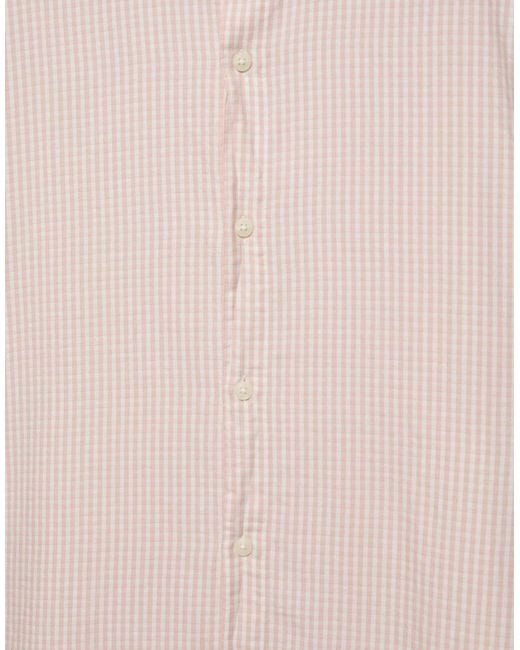 Pull&Bear Brown Short Sleeve Check Shirt for men