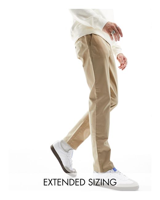 Gant – schmal geschnittene chinohose aus elastischem baumwoll-twill in White für Herren