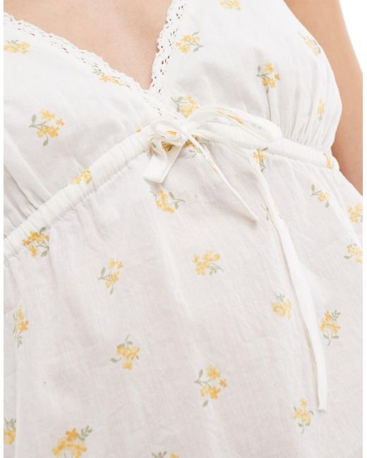 Cotton On White Cotton On Cotton Lace Cami