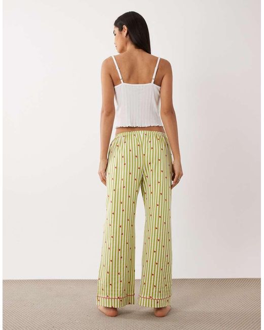 Wednesday's Girl Green Wednesdays Girl Cami Top And Trouser Pyjama Set