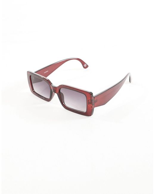 ASOS Brown Rectangle Sunglasses for men