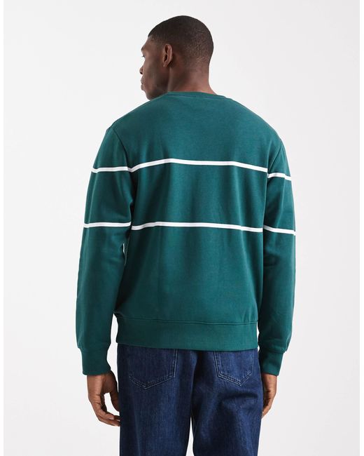 Jack & Jones Green Sweatshirt With Front Graphic for men