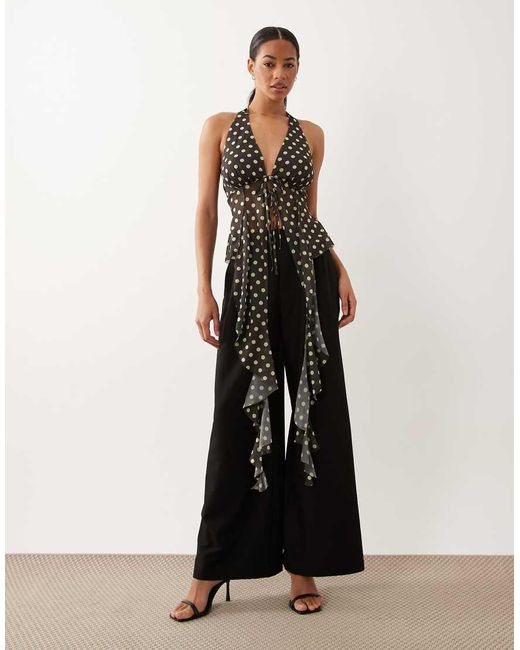 ASOS Natural Asymetric Split From Halter