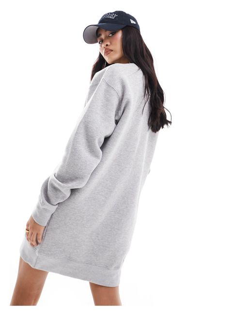 Pull&Bear White – oversize-sweatshirt-kleid