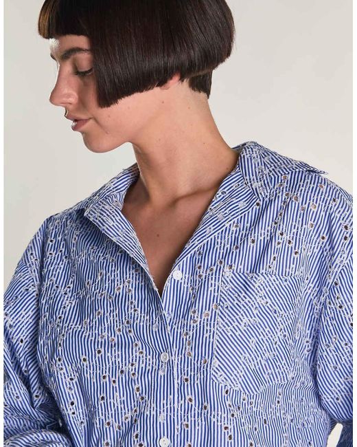 Glamorous Blue Oversize Shirt