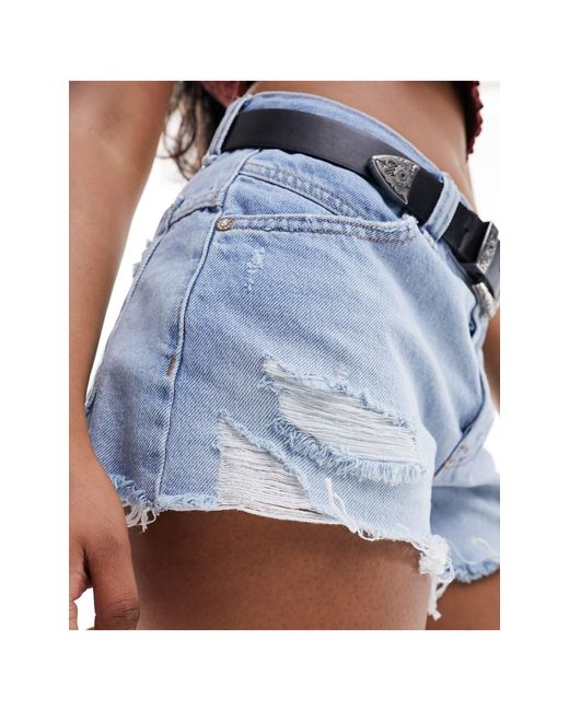 Free People White Classic Distressed Shorts