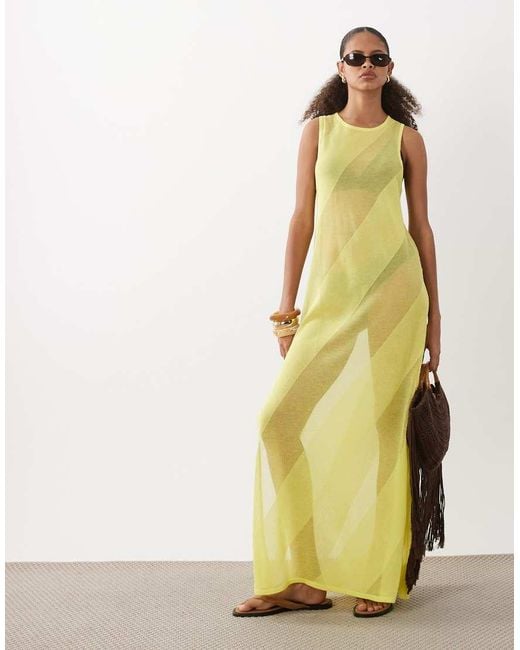 ASOS White Sheer Maxi Dress