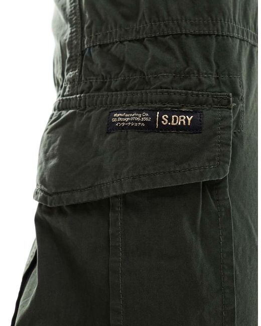 Superdry Green Low Rise Wide Leg Cargo Pants