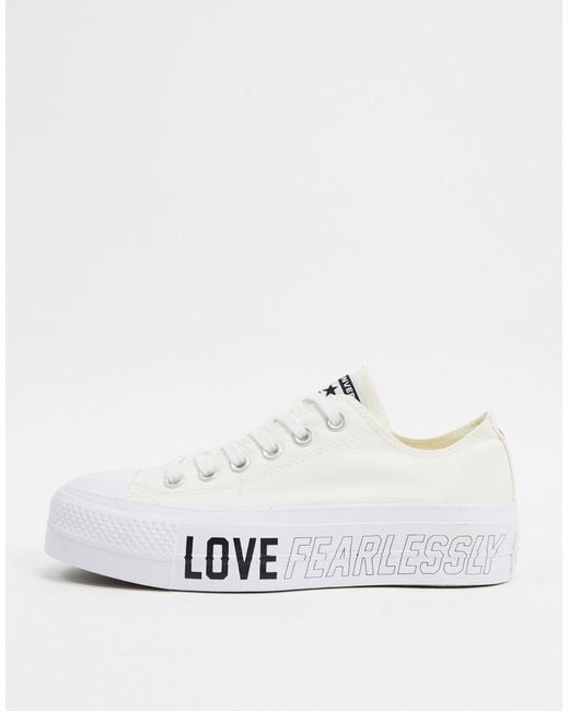 Chuck Taylor - Baskets à semelles plateformes et motif cœur - Blanc Converse  en coloris Blanc | Lyst