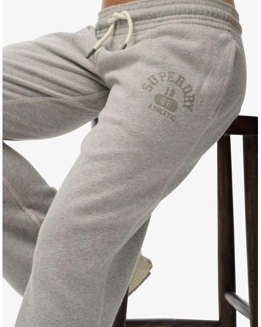 Superdry White Athletic Essentials Low Rise Flare Joggers