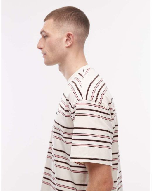 Dickies White East Liberty Striped T-shirt for men