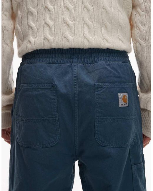 Carhartt Blue Flint Tapered Trousers for men