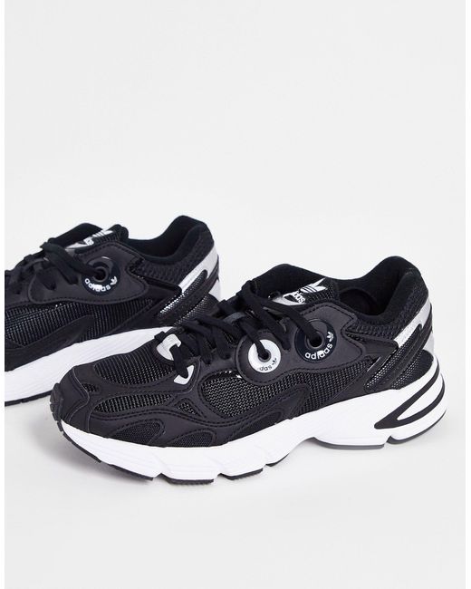 adidas Originals Cotton Astir Trainers in Black | Lyst