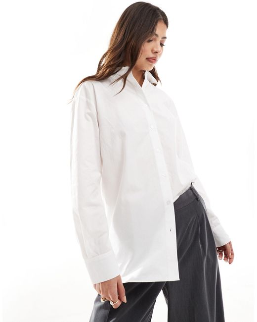 Camicia bianca oversize di Miss Selfridge in White