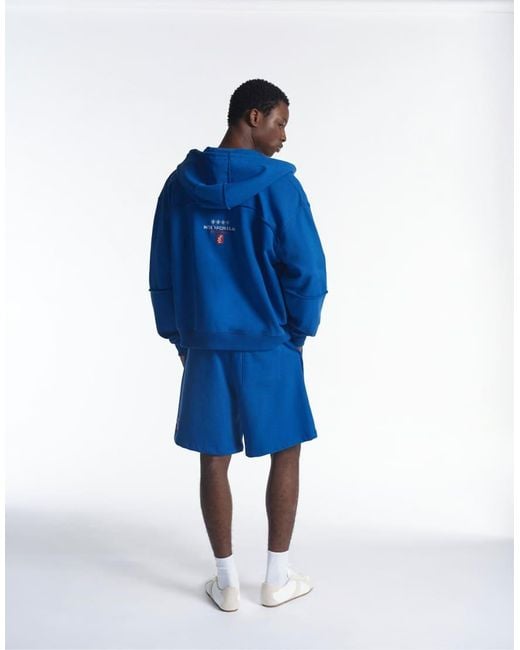 Pull&Bear Blue Yacht Club Zip-up Sweatshirt for men