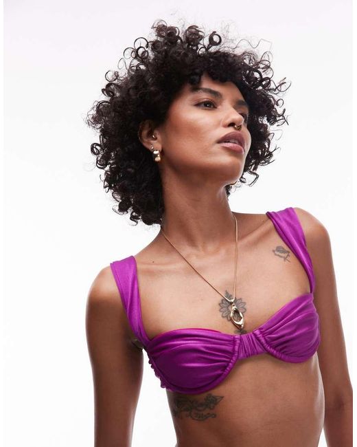 VDM The Label Purple Vdm Underwire Bikni Top