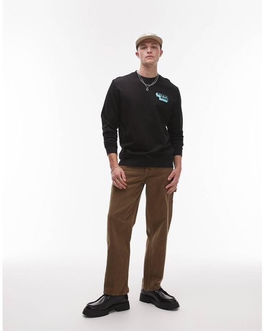 Tommy Hilfiger Black Stack Logo Sweatshirt for men