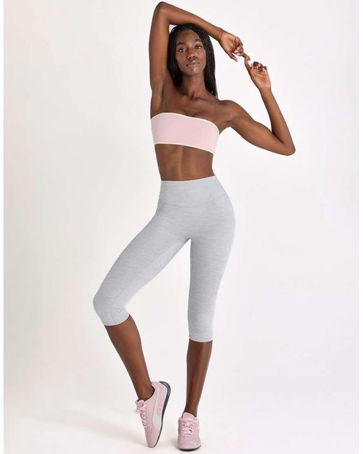 BO+TEE White Soft Active High Rise Capri Leggings