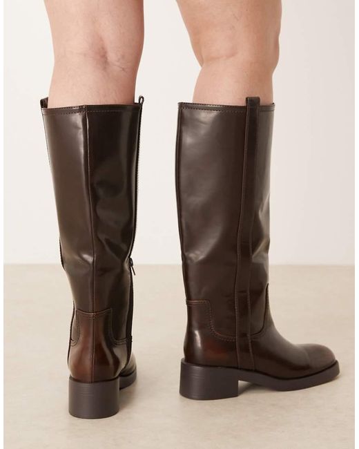 ASOS Black Curve Conan Pull On Chunky Boots